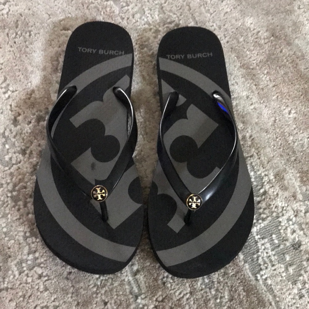 Tory Burch logo flip flop thong sandals
